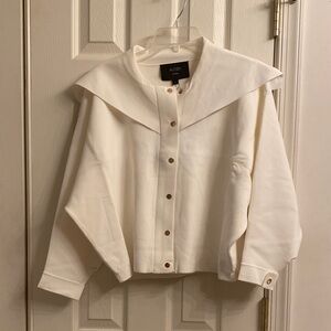 Aleeza Ivory Button-Up & Zipper Jacket